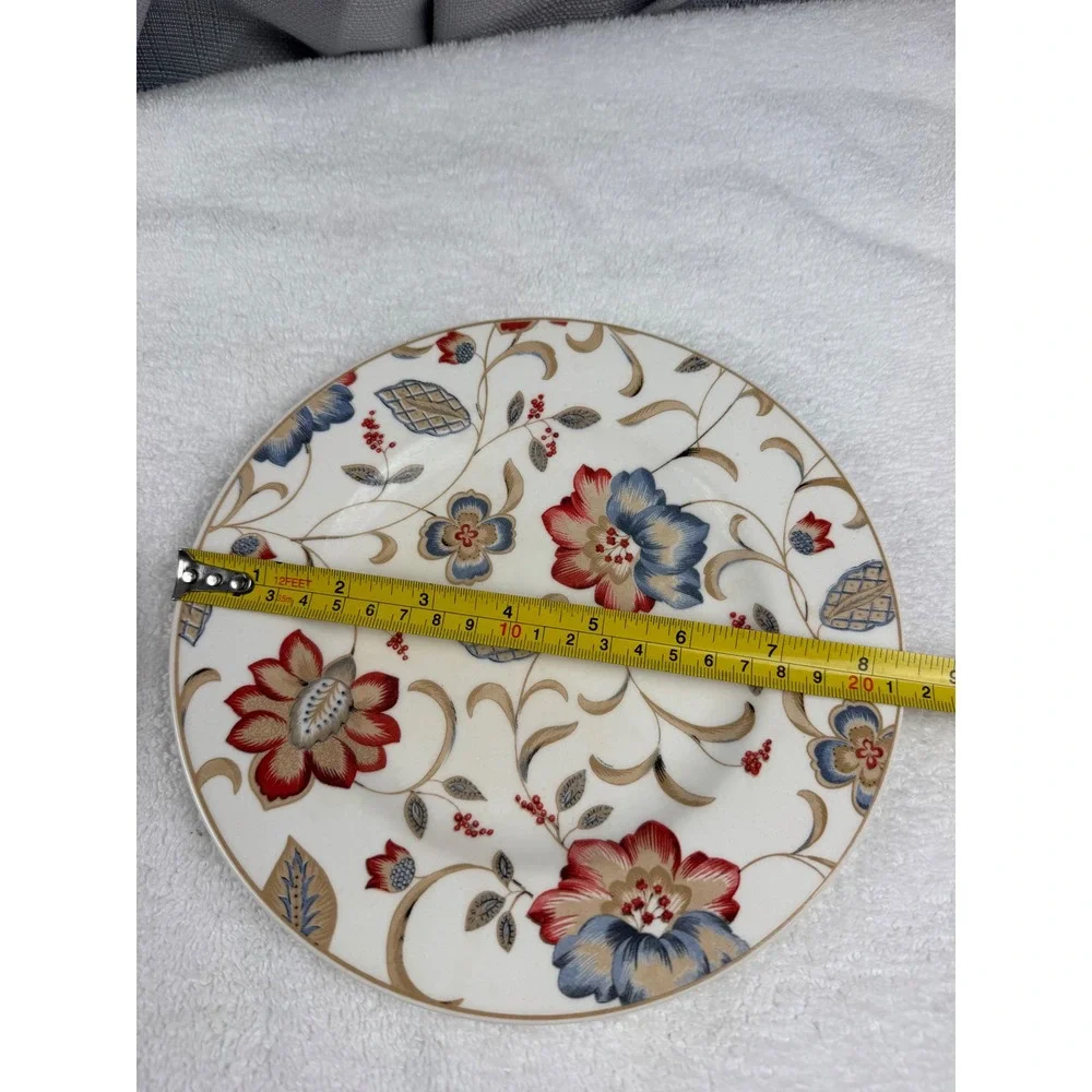 Churchill Jacobean Salad Plates Set of 2 Floral Chintz fine Earthenware 8 Inch
